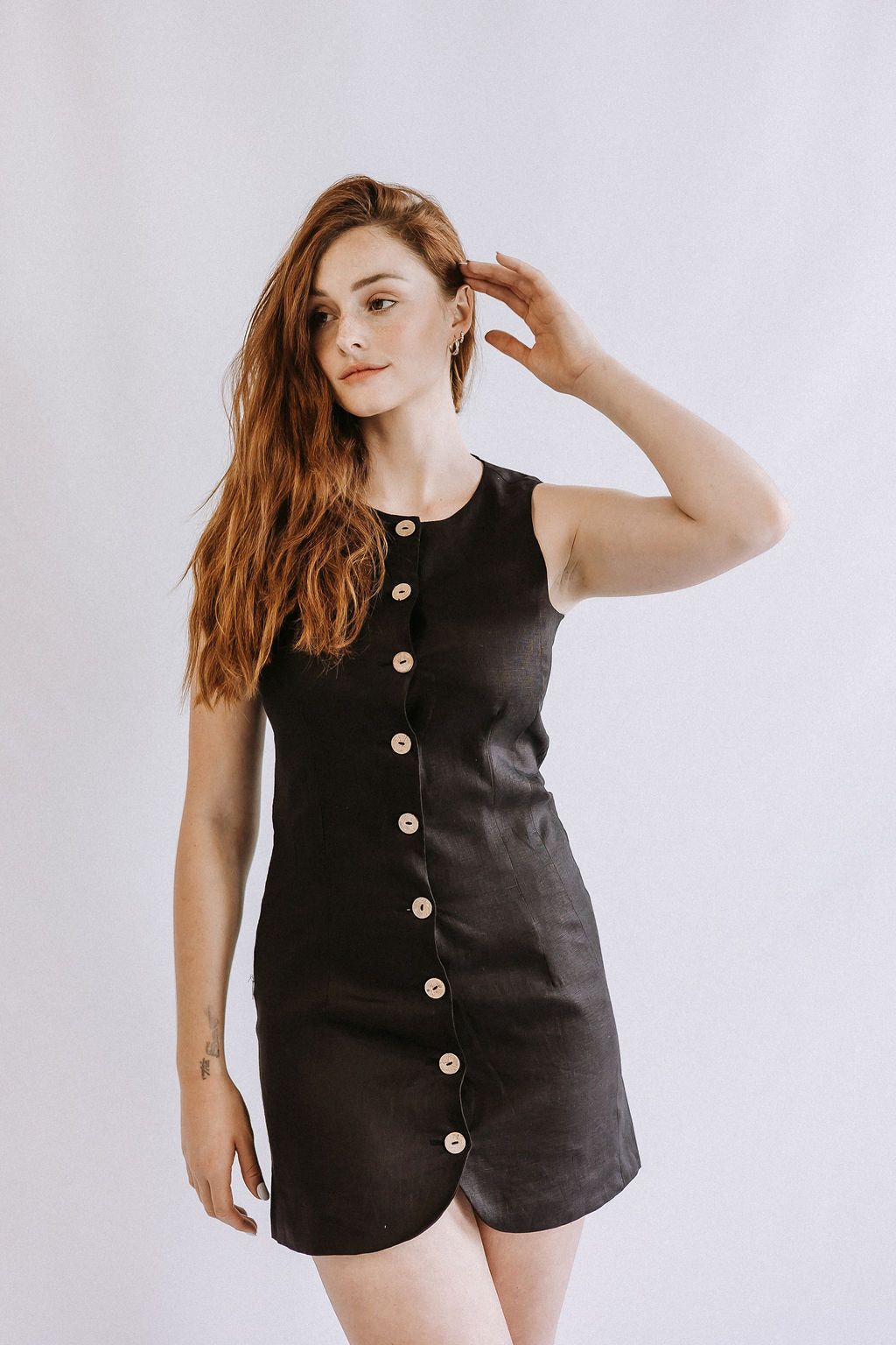 Button-up Panelled Dress