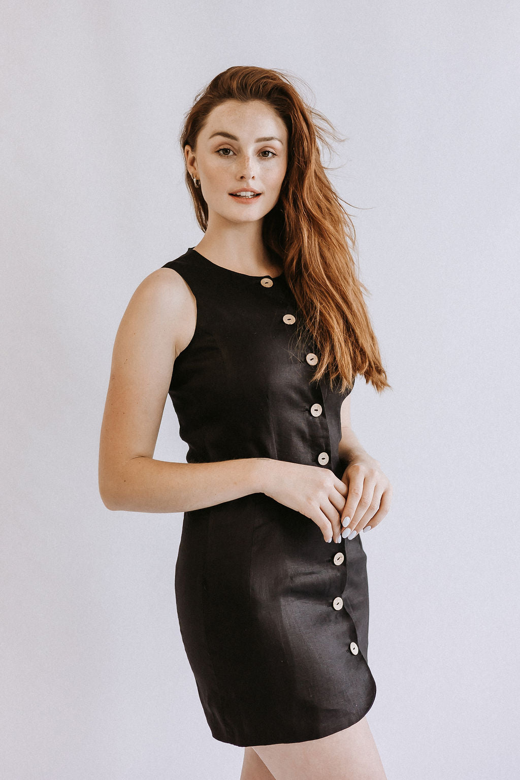 Button-up Panelled Dress