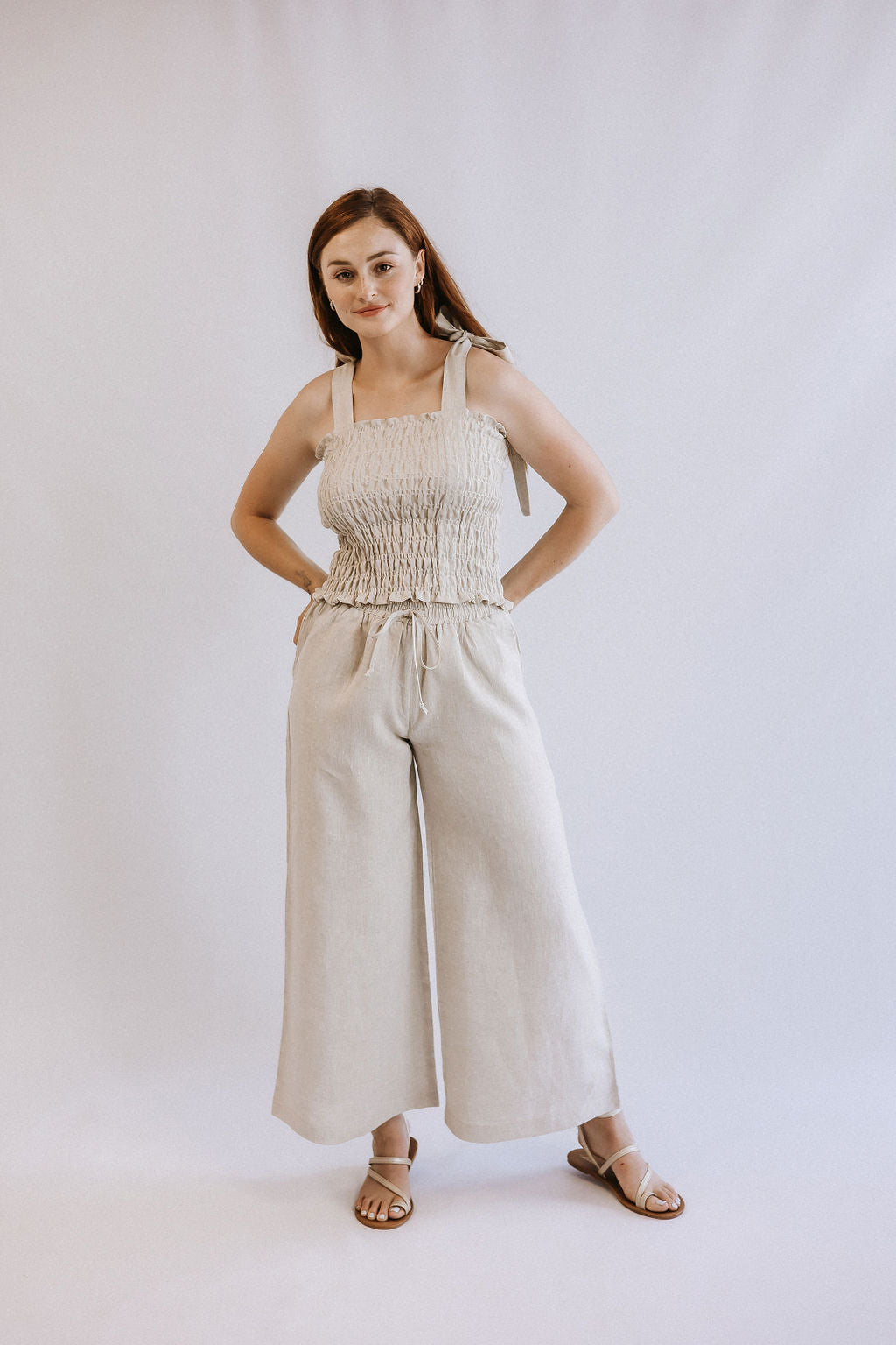 Elasticated Wide Leg Pants