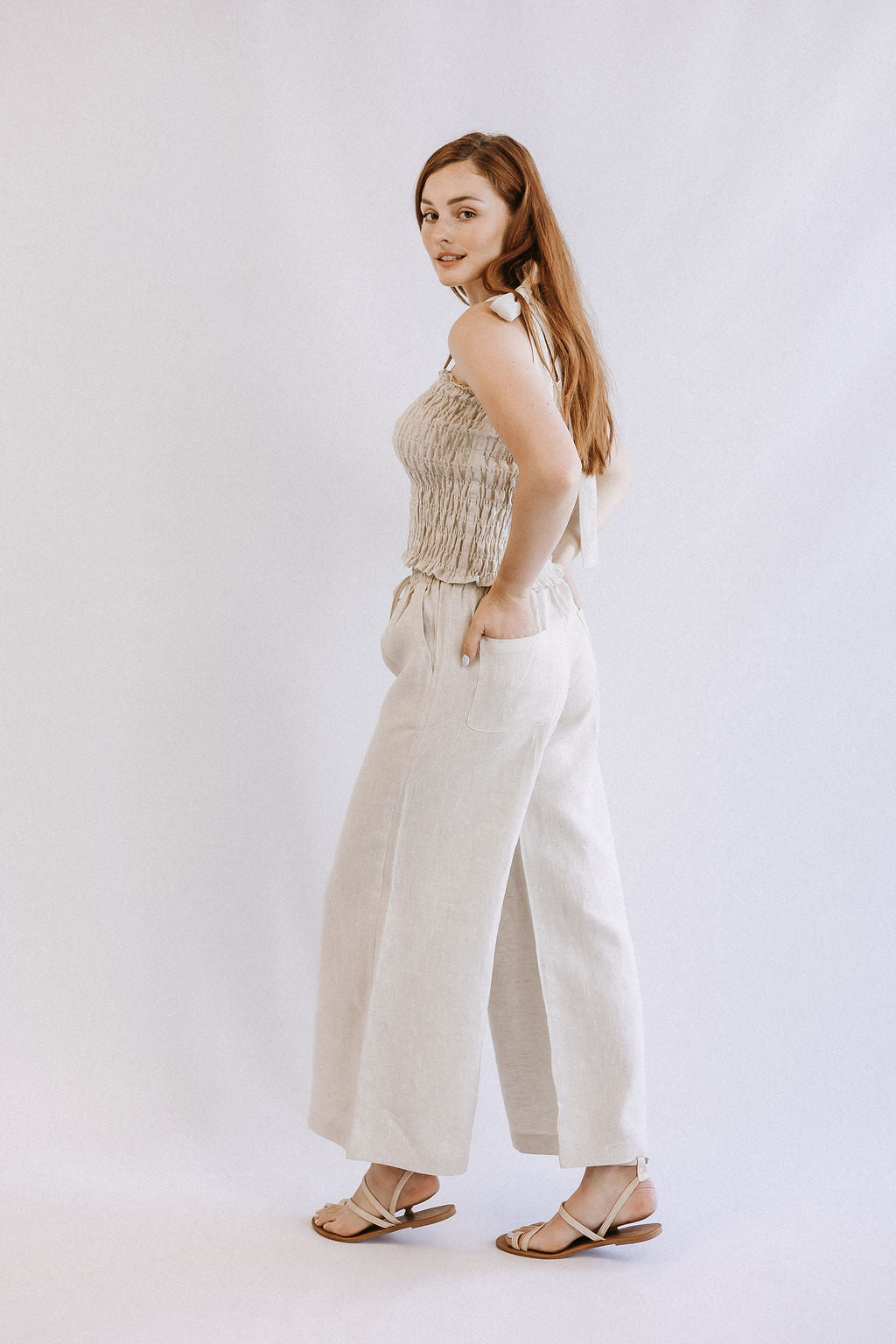 Elasticated Wide Leg Pants