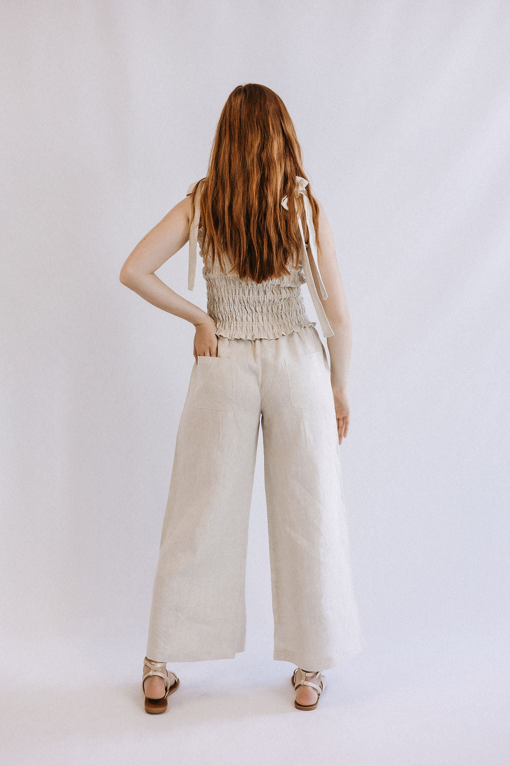 Elasticated Wide Leg Pants