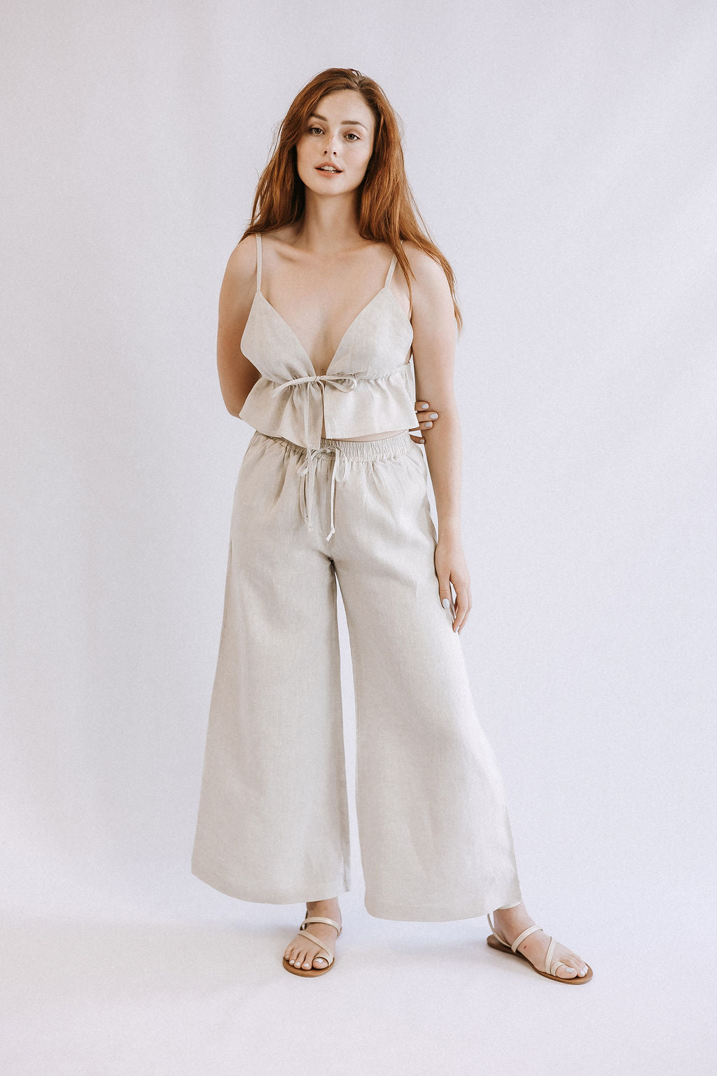 Elasticated Wide Leg Pants