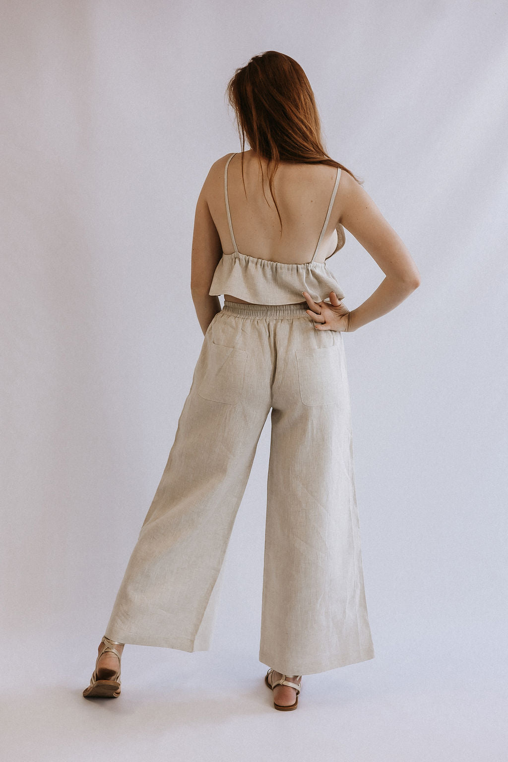 Elasticated Wide Leg Pants